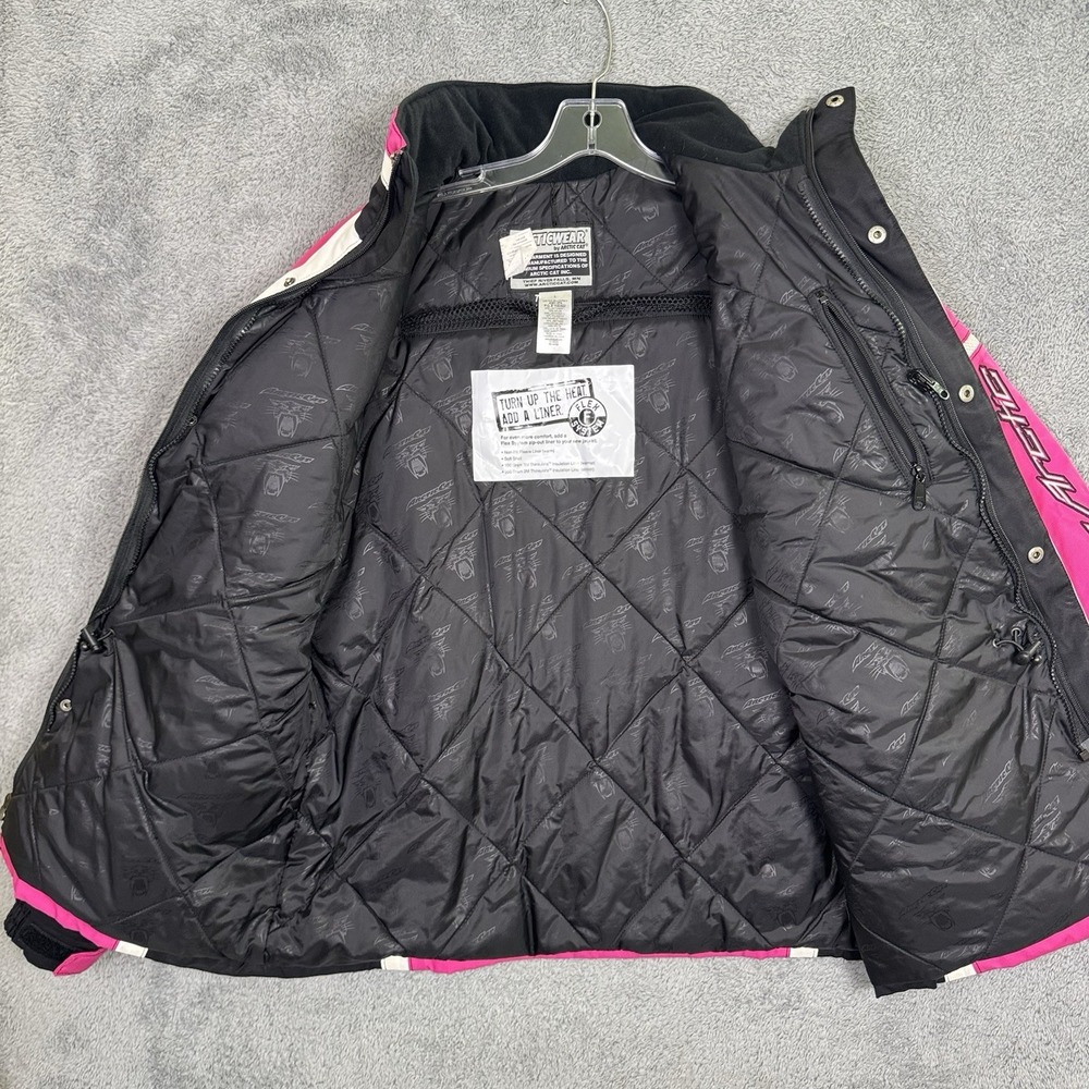 Arctic Cat Jacket Womens L Snowmobile Coat Thinsulate Quilted Racegirl A-tex - Picture 11 of 16